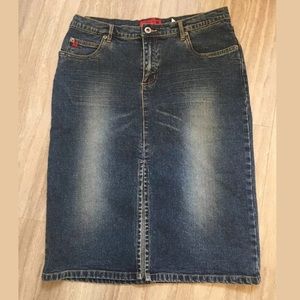 David Bitton buffalo jeans pencil skirt 29